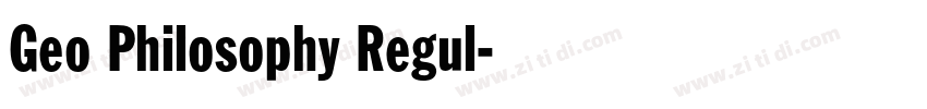 Geo Philosophy Regul字体转换